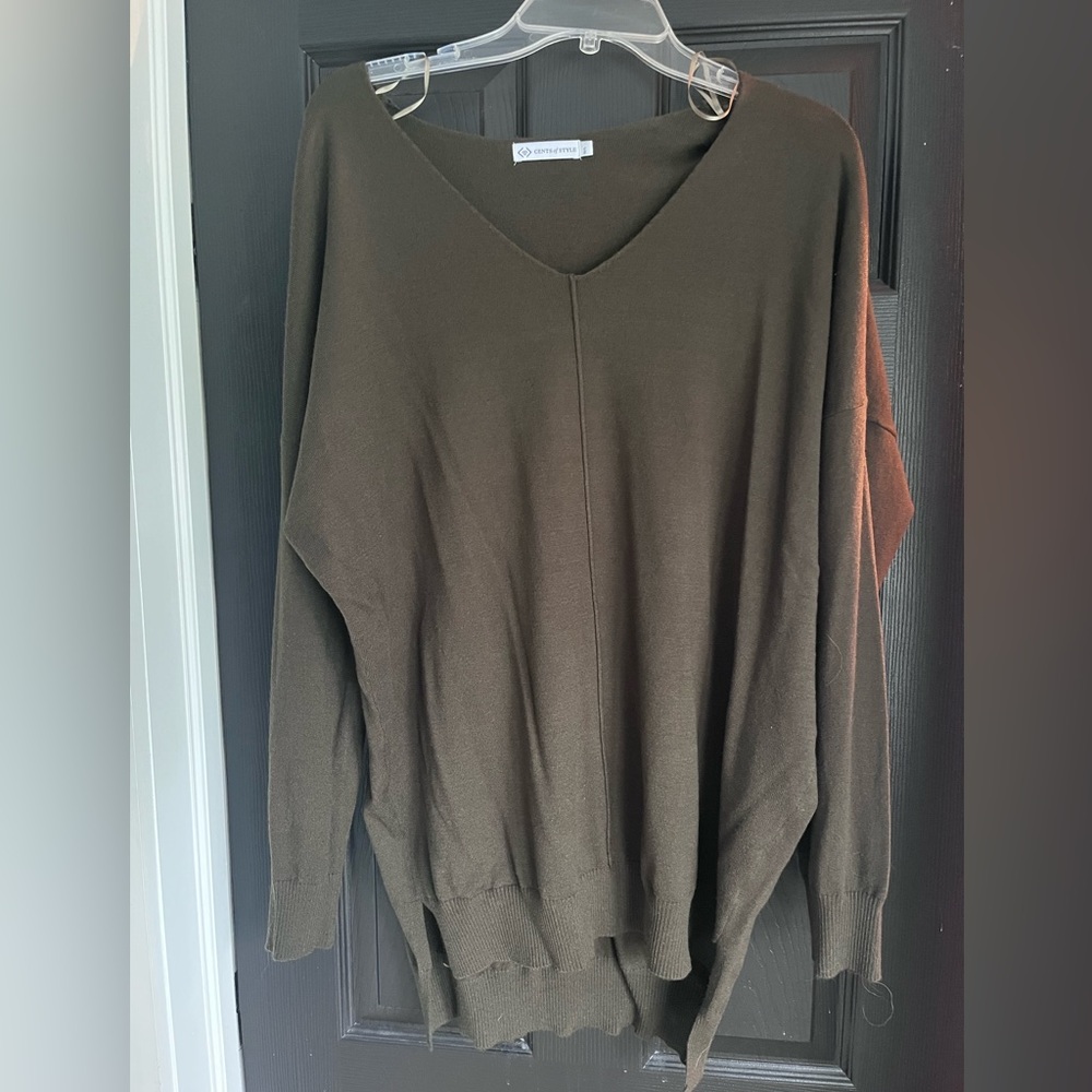 Forrest green tunic sweater